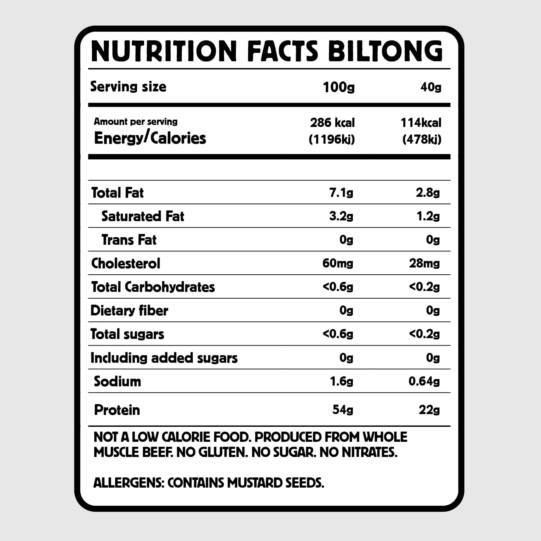 Snack Packs 40g - Runder Biltong