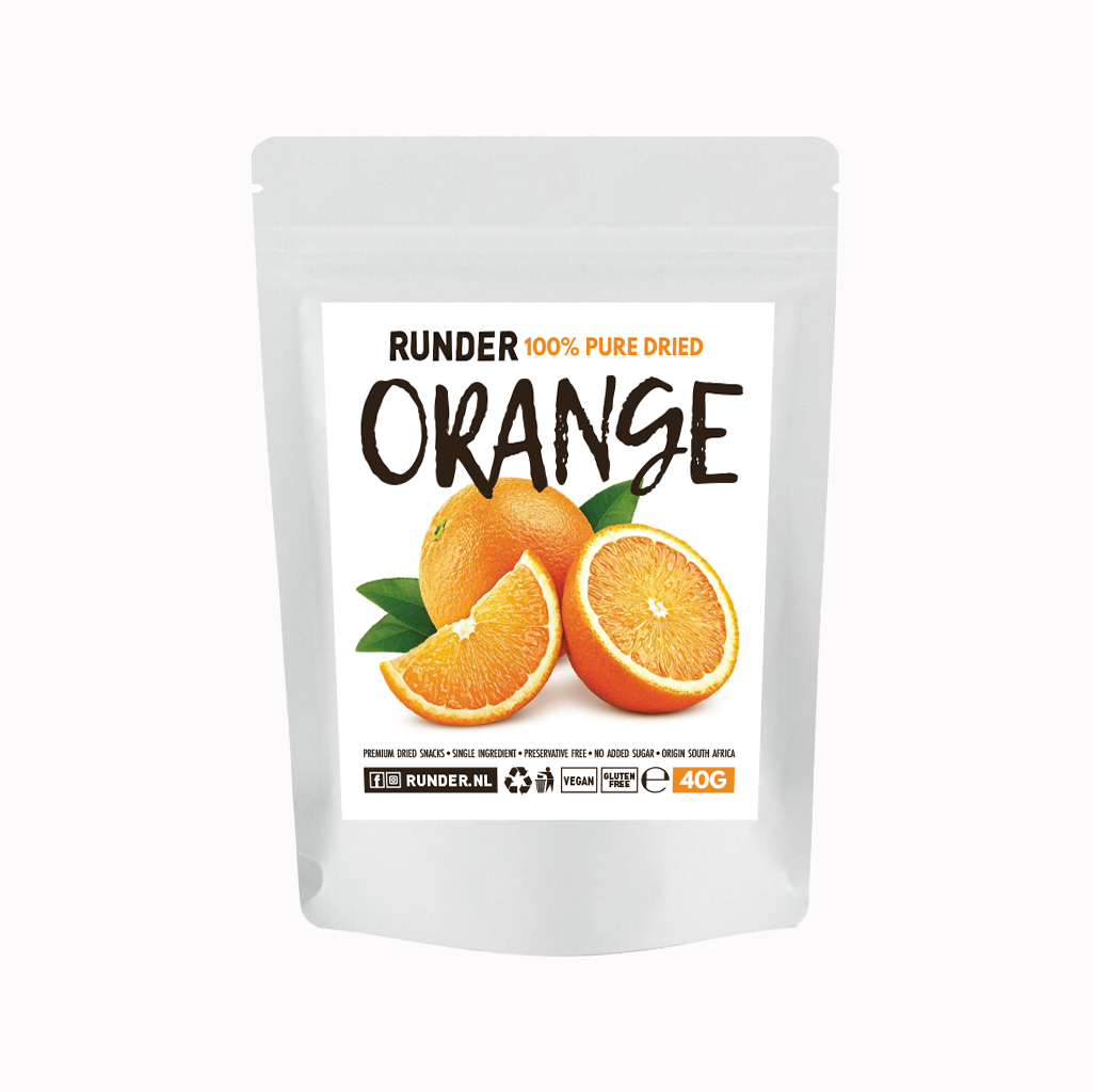 5 x Air Dried Orange Snack Packs 40g